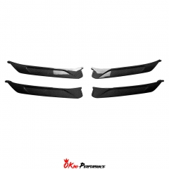 OEM Style Dry Carbon Fiber Front Bumper Side Vents Grille Trim For Porsche 911 Carrera 992.2 2024-On