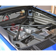 Dry Carbon Fiber Engine Bay X Brace For Audi R8 2016-2024