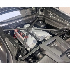 Dry Carbon Fiber Engine Bay X Brace For Audi R8 2016-2024