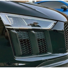 Dry Carbon Fiber Front Bumper Side Vents For Audi R8 V10 2016-2019