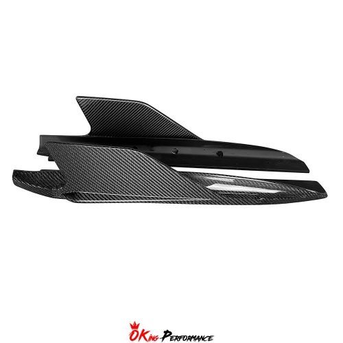 Carbon Fiber Side Skirt Splitter Fins For Audi R8 V10 2016-2019