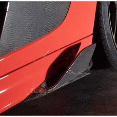 Carbon Fiber Side Skirt Splitter Fins For Audi R8 V10 2016-2019