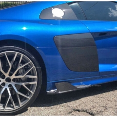 Carbon Fiber Side Skirt Splitter Fins For Audi R8 V10 2016-2019