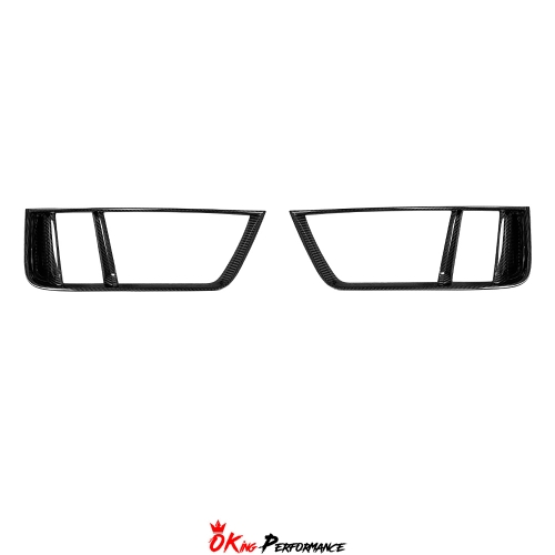 Dry Carbon Fiber Rear Bumper Grill Air Vents Cover Trims For Audi R8 2016-2019