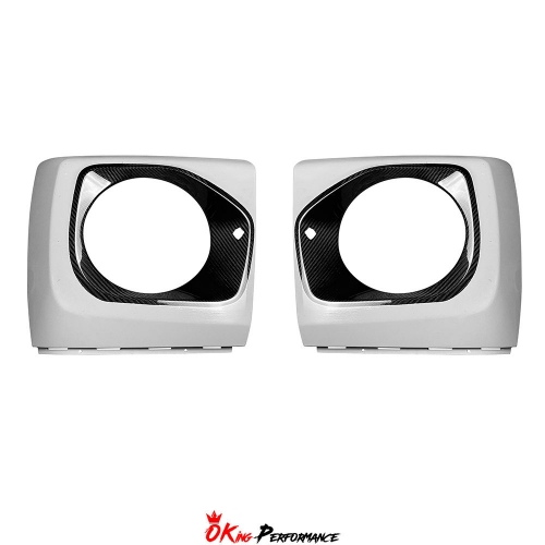 TopCar Style Dry Carbon Fiber Headlight Cover Trim For Mercedes Benz G-Class W465 G63 AMG 2024-ON