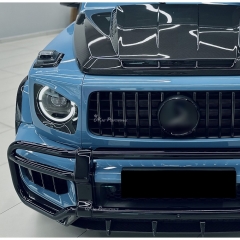 TopCar Style Dry Carbon Fiber Headlight Cover Trim For Mercedes Benz G-Class W465 G63 AMG 2024-ON
