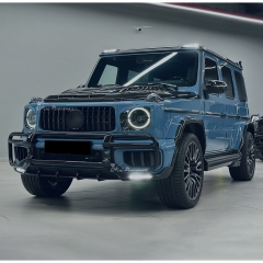 TopCar Style Dry Carbon Fiber Headlight Cover Trim For Mercedes Benz G-Class W465 G63 AMG 2024-ON