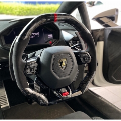 Forged Dry Carbon Fiber Steering Wheel Center Panel (Replacement) For Lamborghini Huracan LP610 & LP580 & EVO 2014-2025