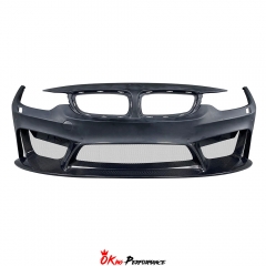 3D Style Partial Carbon Fiber Front Bumper For BMW M3 M4 F80 F82 F83 2014-2020