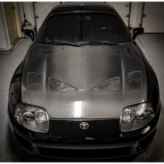 TRD Style Carbon Fiber Hood For Toyota Supra MK4 JZA80 A80 MKIV 1993-2002