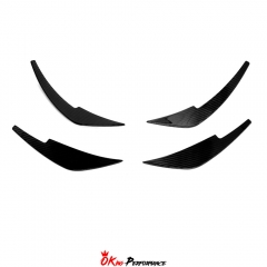 RS Style Dry Carbon Fiber Front Bumper Canards For Nissan Z Fairlady 400Z RZ34 2022+