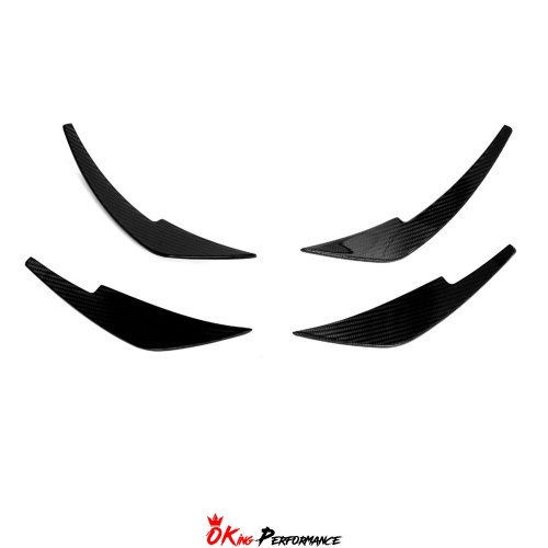 RS Style Dry Carbon Fiber Front Bumper Canards For Nissan Z Fairlady 400Z RZ34 2022+