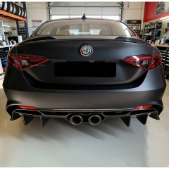 GTAM Style Dry Carbon Fiber Rear Diffuser For Alfa Romeo Giulia QV Quadrifoglio 2016-2023