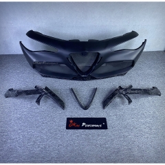 GTAM Style Half Forged Carbon Fiber Front Bumper For Alfa Romeo Giulia