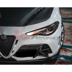 GTAM Style Half Carbon Fiber Front Bumper For Alfa Romeo Giulia 2016-2023