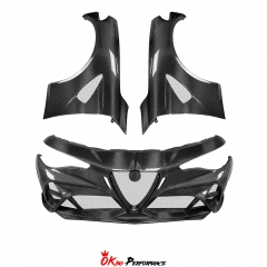 GTAM Wide Style Carbon Fiber (Cfrp) Front Bumper & Fender For Alfa Romeo Giulia 2016-2023