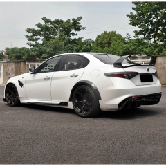 GTAM Style Dry Carbon Fiber Side Skirt For Alfa Romeo Giulia Quadrifoglio 2016-2023