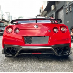 MY12 OEM Style Dry Carbon Fiber Rear Under Diffuser Plate With Brake Light For Nissan R35 GTR 2008-2023