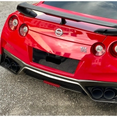MY12 OEM Style Dry Carbon Fiber Rear Under Diffuser Plate With Brake Light For Nissan R35 GTR 2008-2023