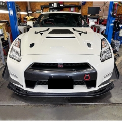 Kansai Style Carbon Fiber Front Bumper Canards For Nissan R35 GTR 2008-2016