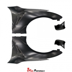 Varis 18 Ver. Style Partial Fiber Front Fender With Bumper Extension Cover For Nissan R35 GTR 2017-2023 (FOR OEM BUMPER ONLY)