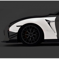 Varis 18 Ver. Style Glass Fiber Front Fender With Bumper Extension Cover For Nissan R35 GTR 2017-2023 (FOR OEM BUMPER ONLY)