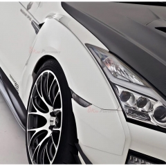 Varis 18 Ver. Style Glass Fiber Front Fender With Bumper Extension Cover For Nissan R35 GTR 2017-2023 (FOR OEM BUMPER ONLY)