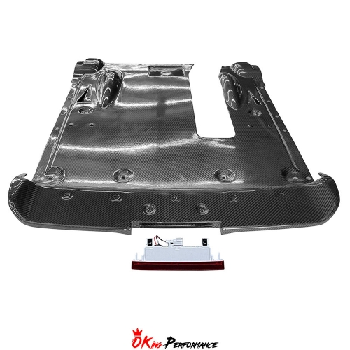 MY12 OEM Style Dry Carbon Fiber Rear Under Diffuser Plate With Brake Light For Nissan R35 GTR 2008-2023