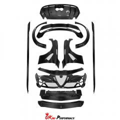 GTAM Style Dry Carbon Fiber Body Kits For Alfa Romeo Giulia QV Quadrifoglio 2016-2023