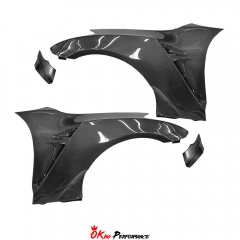 Varis 18 Ver. Style Carbon Fiber Front Fender With Bumper Extension Cover For Nissan R35 GTR 2017-2023 (FOR OEM BUMPER ONLY)