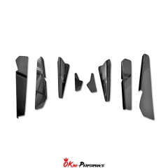 ARS 8pcs Style Carbon Fiber (cfrp) Rear Diffuser Fins Splitters (fit on oem rear diffuser) For Nissan R35 GTR 2012-2016