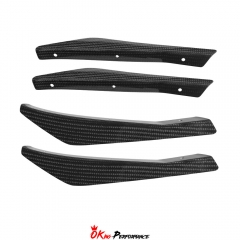 Varis 4pcs Style Carbon Fiber Front Bumper Canards For Nissan R35 GTR 2017-2023