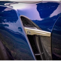 Varis 18 Ver. Style Carbon Fiber Front Fender With Bumper Extension Cover For Nissan R35 GTR 2017-2023 (FOR OEM BUMPER ONLY)