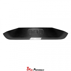 Carbon Fiber Trunk Central Trim License Plate For Alfa Romeo Giulia Quadrifoglio 2016-2023