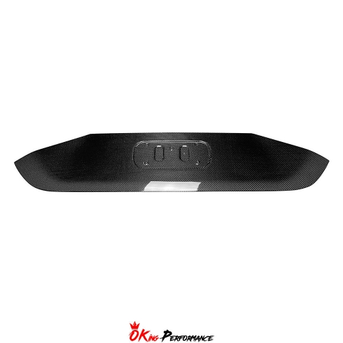 Carbon Fiber Trunk Central Trim License Plate For Alfa Romeo Giulia Quadrifoglio 2016-2023