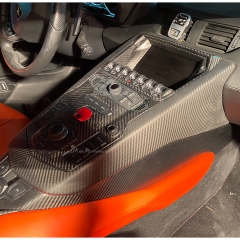 Dry Carbon Fiber Center Console Cover Interiors Kits For Lamborghini Aventador LP700-4
