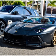 H-Vorsteiner Style Carbon Fiber Front Lip For Lamborghini Aventador LP700-4 2011-2015