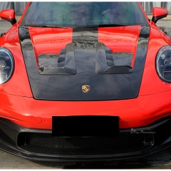 GT3RS Style Dry Carbon Fiber Hood Bonnet For Porsche 911 992 Carrera & Turbo S 2019-2023