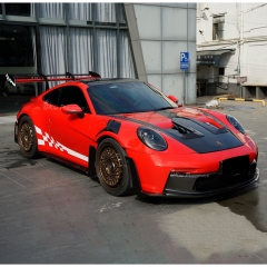 GT3RS Style Dry Carbon Fiber Hood Bonnet For Porsche 911 992 Carrera & Turbo S 2019-2023