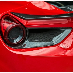 Novitec Style Dry Carbon Fiber Rear Light Cover (Replacement) For Ferrari 488 GTB Spider 2015-2018