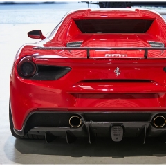 Novitec Style Dry Carbon Fiber Rear Light Cover (Replacement) For Ferrari 488 GTB Spider 2015-2018