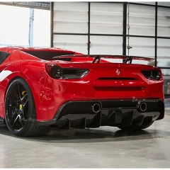 Novitec Style Dry Carbon Fiber Rear Light Cover (Replacement) For Ferrari 488 GTB Spider 2015-2018