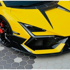 Mansory Style Dry Carbon Fiber Front Canards Side Panels For Lamborghini Revuelto 2023-ON