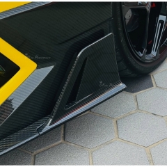 Mansory Style Dry Carbon Fiber Front Bumper Lip Splitters Set For Lamborghini Revuelto 2023-ON