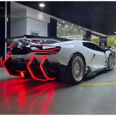 Duke Style Dry Carbon Fiber Side Skirt For Lamborghini Revuelto 2023-ON