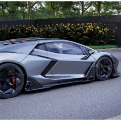 Duke Style Dry Carbon Fiber Side Skirt For Lamborghini Revuelto 2023-ON