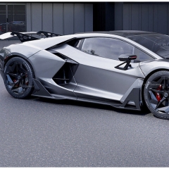 Duke Style Dry Carbon Fiber Side Skirt For Lamborghini Revuelto 2023-ON