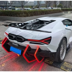 Duke Style Dry Carbon Fiber GT Rear Spoiler Wing For Lamborghini Revuelto 2023-ON