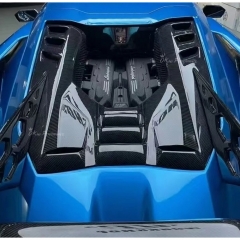 Duke Style Dry Carbon Fiber Rear Engine Cover Lid For Lamborghini Revuelto 2023-ON