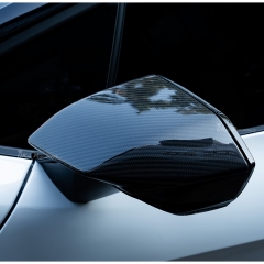 OEM Style Dry Carbon Fiber Side Mirror Cover Caps For Lamborghini Revuelto 2023-ON